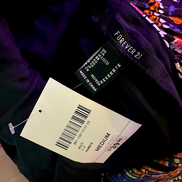 FOREVER 21 Floral Boho Dress Sz M - NWT - Picture 9 of 11